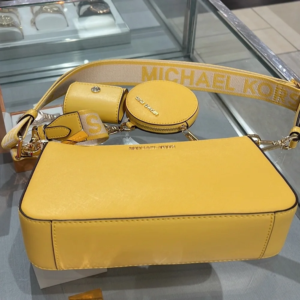 MICHAEL KORS JET SET TRAVEL SMALL SHOULDER CROSSBODY BAG WITH TECH ATTCH AIRPOD - Picture 4 of 16